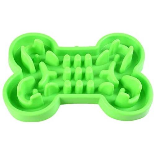 HERCHR Slow Feeder Dog Bowl, Anti-Gulping Dog Cat Puzzle Feeder Large