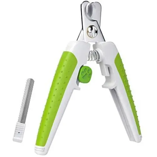 NINAEON Dog&Cat Nail Clippers and Trimmers with Safety Guard to Avoid Over-Cutting,Free Nail File,Razor Sharp Blade,Professional Grooming Tools with Sturdy Non Slip Handles