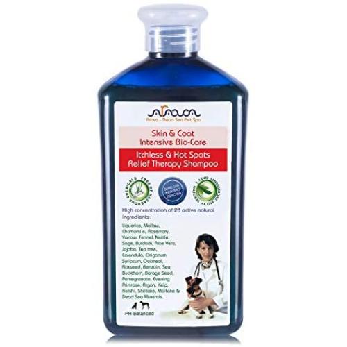 Arava Natural Medicated Dog Shampoo – Antibacterial Antifungal Anti Yeast Anti ITCH Dog Shampoo - Healthy Skin & Coat - First Aid in Hot Spots Ringworm Scrapes Abrasions & Dermatologic Infections 