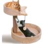 GiftParty Cat Scratching Post for Kitty, Natural Sisal Scratchers Post, Plush Platform & Bed with Hanging Balls, Kittens & Cat Interactive Toys