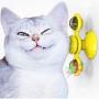 PICKME 3 in 1 Multifunctional Cat Toy Windmill Cat Toy Turntable Teasing Cat Toy Scratching Cat Hair Brush Cat Tooth Brush with Titanium Pet,2Pack