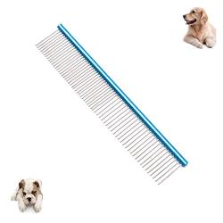 HarSeab Pet Stainless Steel Grooming Comb 7.5 Inch,Pet Comb for Dogs & Cats,Pet Grooming Brush Deshedding Tool Removes Tangles and Knots