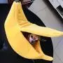 Runing Pet Banana Cat Bed House,Dog Bed,Pet Bed Soft Cat Cuddle Bed Cute Banana, Lovely Pet Supplies for Cats Kittens Bed,Yellow