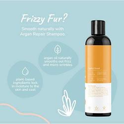 kin+kind Organic Dog Shampoo Argan Oil (12 fl oz) - Repair Coat Damage, Ease Itchy Irritation - Safe, Natural Formula with Olive Oil, Coconut Oil and Cedarwood - Made in USA