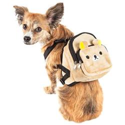 Pet Life Teddy Tails Dual-Pocketed Compartmental Animated Dog Harness Backpack