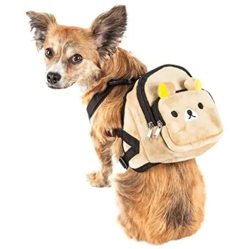 Pet Life Teddy Tails Dual-Pocketed Compartmental Animated Dog Harness Backpack Pet Life Teddy Tails Dual-Pocketed Compartmental Animated Dog Harness Backpack