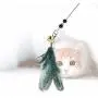 BeesClover Pet Manual Beads Feather Cat Teaser with Wooden Handle Puzzle Toy pet Gift BeesClover Pet Manual Beads Feather Cat Teaser with Wooden Handle Puzzle Toy pet Gift