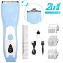 HANSPROU Dog Shaver Clippers High Power Dog Clipper for Thick Heavy Coats Low Noise Plug-in Pet Trimmer Pet Professional Grooming Clippers with Guard Combs Brush for Dogs Cats and Other Animals