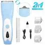 HANSPROU Dog Shaver Clippers High Power Dog Clipper for Thick Heavy Coats Low Noise Plug-in Pet Trimmer Pet Professional Grooming Clippers with Guard Combs Brush for Dogs Cats and Other Animals