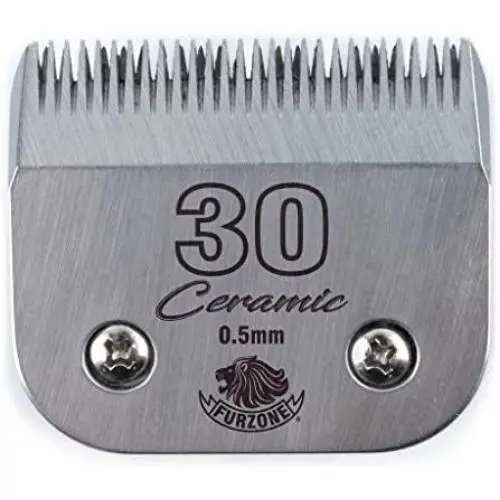 Furzone Detachable Ceramic Blade - Size 30 Blade 1/50'', Made of High-Tech Ceramic Materials, Compatible with Most Andis, Oster, Wahl A5 Clippers Furzone Detachable Ceramic Blade - Size 30 Blade 1/50'', Made of High-Tech Ceramic Materials, Compatible with Most Andis, Oster, Wahl A5 Clippers