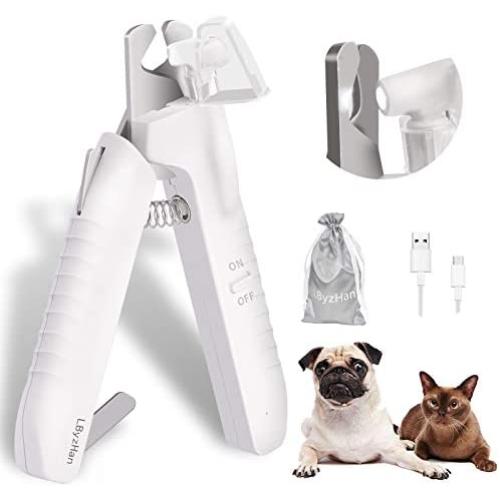 LByzHan Dog Cat Nail Clippers Toenail Clippers with Ultra Bright LED Light and Safety Lock, Pet Nail Trimmers with Nails Collector, Foldable Nail File, Suitable for Small Medium and Large Breeds