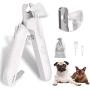 LByzHan Dog Cat Nail Clippers Toenail Clippers with Ultra Bright LED Light and Safety Lock, Pet Nail Trimmers with Nails Collector, Foldable Nail File, Suitable for Small Medium and Large Breeds