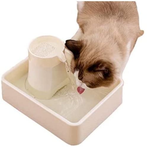 THMY Cats Drinking Fountain,1.8L Ultra Silent Water Fountain Dispenser with Automatic Switch-Off Function Dog Fountain,Ultra Silent Healthy and Hygienic Pet Water Fountain