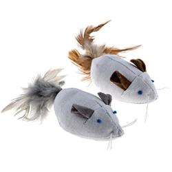 Catnip Mouse Pet Toys for Cats! These Lightweight, Easy-to-Grip, Ethical Toy Mice Give Your Kitty Exercise & Keep Them Entertained. Exclusively from Siamese Cat Spot, You Get 2 Color-Pointed Fabric Mice With Feather Tails That Your Furbaby Will Love!