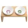 Lollimeow Pet Elevated Dog and Cat Wooden Rack Pet Feeder, Raised Stand Comes with Two Ceramic Bowls Lollimeow Pet Elevated Dog and Cat Wooden Rack Pet Feeder, Raised Stand Comes with Two Ceramic Bowls