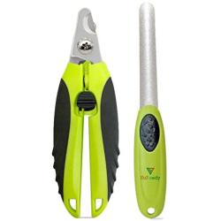 SuReady Dog Nail Clippers - Pet Nails Trimmer for Dogs or Cats with Safety Guard to Avoid Over-Cutting, Free Nail File & Lock Switch, Sturdy Non-Slip Handles