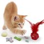 NIBLU 8pcs Cat Toys for Indoor Cat Interactive Cat Toy with Catnip Stuffed Marine Life Toy Set Plush Pet Toys for Chewing, Hunting, Teething