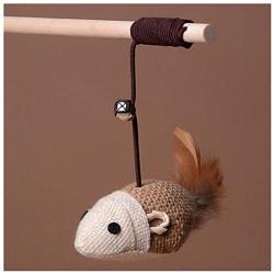Pudwy 40 cm Pet Cat Teaser Cat Wire Play Toy Cat Play Stick Mouse Rat Rod Cats Stick Interactive Small Bell Toy for Cat Pet Product