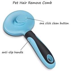 Pet Grooming Brush for Dogs and Cats with Short to Long Hair,Portable Self Cleaning Slicker Brush Pet Soft Comb