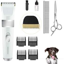 IAIPET Dog Clippers Pet Grooming Kit Quiet Cordless Dog Grooming Clippers Rechargeable with 2-Speed Low Noise Heavy Duty Hair Clippers Set for Dogs Cats with Spare Clipper Blade