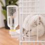Hanging Pets Automatic Portable Crate Kennel Cage Water Feeder Dispenser Drinking Fountains Leakproof Bottle Pet Cage Accessory Decor Supplies No Spill for Cat Rabbit Small Animal Reptile