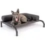 PetFusion Ultimate Elevated Outdoor Dog Bed. Large Portable 7” Raised Pet Bed. 39”x31”x7” (lwh). 370gsm Water Resistant Polyester. Steel Frame Construction. Protective Cover Incl. 12 Month Warranty