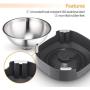 Vekonn Elevated Cat Bowl, Cat and Small Dog Food Bowl Stand, Stainless Steel Cat Food Bowl, Healthy Eating Posture and Ergonomics for Pets, Non Slip No Spill