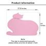 Ptlom Cat Placemat, Pet Food and Water Mat, Suitable for Large, Medium and Small Cats, Prevent Water and Food from Spilling, Silicone