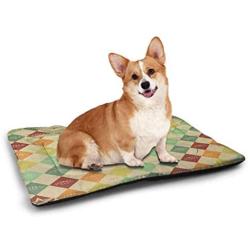 DayDayFun Vintage Pet Mat for Kennel Brown Toned Diagonal Lines Stripes Modern Geometrical Image Art Print Bite-Resistant Pet Mat Sand Brown Chocolate