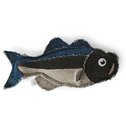 Fetch Pet Products Reely Fish Canvas Squeaky Dog Toy for Large and Small Dogs, Minimal Stuffing, Multiple Squeakers Inside