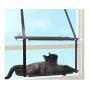 Kitty Sunny Seat,Cat Window Perch Cat Window Bed Hammock Up to 44lb Can Be Installed on Small Window Soft Mats, for Large Cat and Kitten (Double Layers, Black)