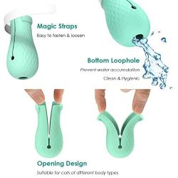 Anti-Scratch Cat Boots Gloves, 4 Pcs Soft Adjustable Silicone Kitty Nail Cover, Pet Care Grooming Anti Scratching Shoes for Bathing, Nail Clipping, Ears Cleaning, Checking, Feeding Medicine, Treatment
