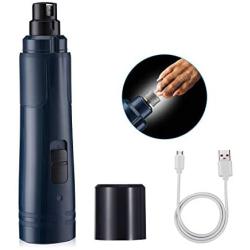 isYoung Dog Nail Grinder with LED Light, Upgraded 2-Speed Rechargeable Pet Nail Trimmer, Powerful Quiet Electric Painless Paws Grooming & Smoothing for Small Medium Large Dogs and Cats
