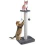 pedy 30'' Tall Cat Scratching Post, Natural Sisal Cat Scratcher, Cat Scratch Tower with Two Interactive Bell Toys (Cat Scratching Post)
