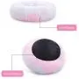 KAMA BRIDAL Marshmallow Cat Bed, Round Donut Beds Sofa for Small Dogs, Warm Plush Calming Pet Bedding, Pluffy, Comfy&Cute Faux Fur Cuddler Indoor, Size 23'' KAMA BRIDAL Marshmallow Cat Bed, Round Donut Beds Sofa for Small Dogs, Warm Plush Calming Pet Bedding, Pluffy, Comfy&Cute Faux Fur Cuddler Indoor, Size 23''