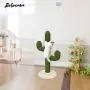 Bobocawa 41'' Cactus Tall Cat Scratching Post - Cactus Cat Scratcher with Sisal Rope Cat Tree Climbing Frame - Teasing Wand Set Included