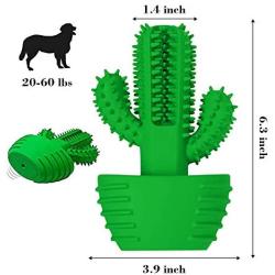 N / A Cactus Dog Toothbrush, Dog Chew Teeth Cleaning Stick, Dental Oral Care Brushing Bite Resistant Cleaning Toys, Natural Rubber Squeaky Cactus Shaped Molar Stick for Medium Large Dogs Pet.