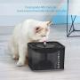 DADYPET Cat Water Fountain 84oz/2.5L Pet Fountain with 5 Filters, Auto Power Off Pump with LED Light, Automatic Pet Drinking Fountain with Silent Pump(<20dB) , Translucent for Water Level Visible
