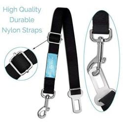 Dog Seat Belt Pet Dog Cat Car Seatbelt Safety Tether - 2 Pack - Adjustable Harness Belts Pet Leash - Heavy Duty Nylon Seatbelts - Universal Fit Cars Truck SUV