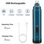 welltop Dog Nail Grinder, Ultra Quiet Pet Nail Grinder Portable USB Rechargeable Dog Nail Trimmer 2 Speeds Fast Grinding for Large Medium Small Dogs Claw Care, Dark Blue