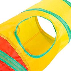 DierCosy Cat Tunnel Pet Tube Cat Toys Rabbit Toys Collapsible Play Toy Kitty Toys with Bell for Indoor Outdoor Pet Toys (Rainbow)