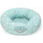 Large Comfortable Cat Tunnel with Scratching Ball and Cushion, Collapsible Play Toy Tube Fun for Kittens and Cats