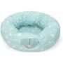 Large Comfortable Cat Tunnel with Scratching Ball and Cushion, Collapsible Play Toy Tube Fun for Kittens and Cats