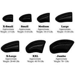 Pretty Claws 120 Piece Soft Nail Caps with Adhesive for Dog Paws - Jet Black
