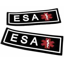 Dogline Emotional Support Animal Patch for Dog Harness and Vest | ESA Removable 3D Rubber Patches | Hook Backing for Small or Large Service Dogs