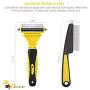 BRILLIARE Dematting Tool+Free Stainless-Steel Comb, Pet Grooming Tool, 2 Sided Undercoat Blade Rake for Cat&Dog, Deshedding Brush for Easy Mats&Tangles Removing, No More Nasty Shedding and Flying Hair