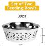 American Pet Supplies Set of 2 Deep Feeder Modern Farmhouse Bowls for Puppies and Dogs
