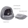 Tempcore Cat Bed for Indoor Cats, Machine Washable Cat Beds, Cat Beds for Indoor Cats or Small Dogs, Puppy, Kitty, Kitten, Rabbit, Anti-Slip & Water-Resistant Bottom