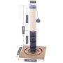 PAWZ Road Cat Scratching Post Cat Interactive Toys - Extra Post and Dangling Ball Included- 22 inches