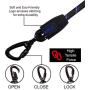 Kruz Reflective Dog Leash -KZROPE5048/5060 - Soft Silicone Grip with Click & Lock Snap - Walking, Running and Pet Training - Heavy-Duty, Durable Rope - Security, Safety, Control, and Comfort